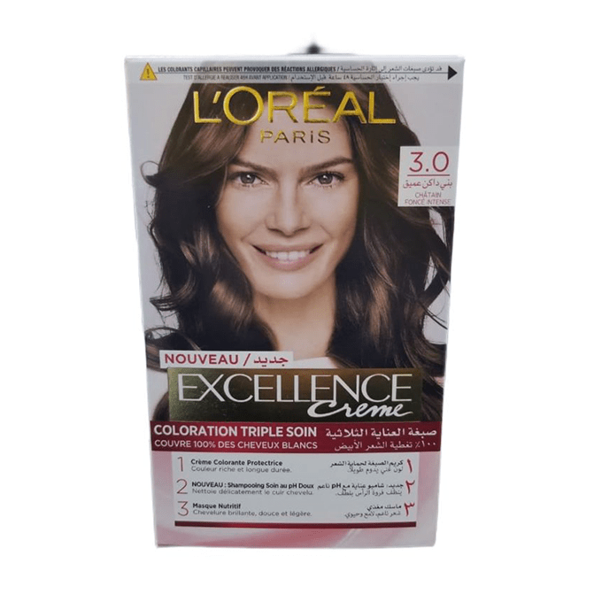 Buy LOreal Paris Excellence Creme Hair Color - 3 Dark Brown Online at Best  Price | Distacart