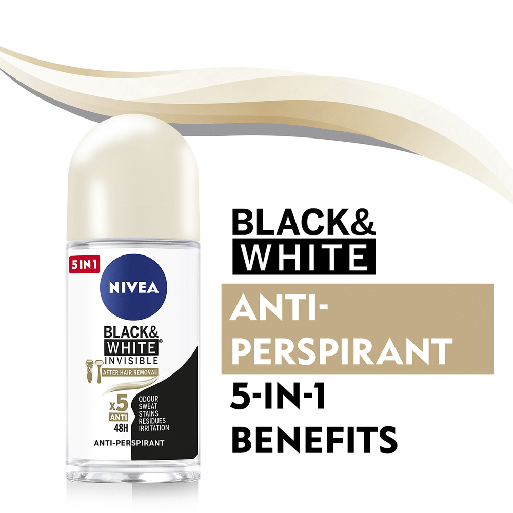 Nivea Black & White Invisible Silky Smooth Deodorant Roll-on