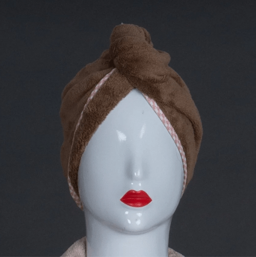 

غطاء شعر بني من ريفي