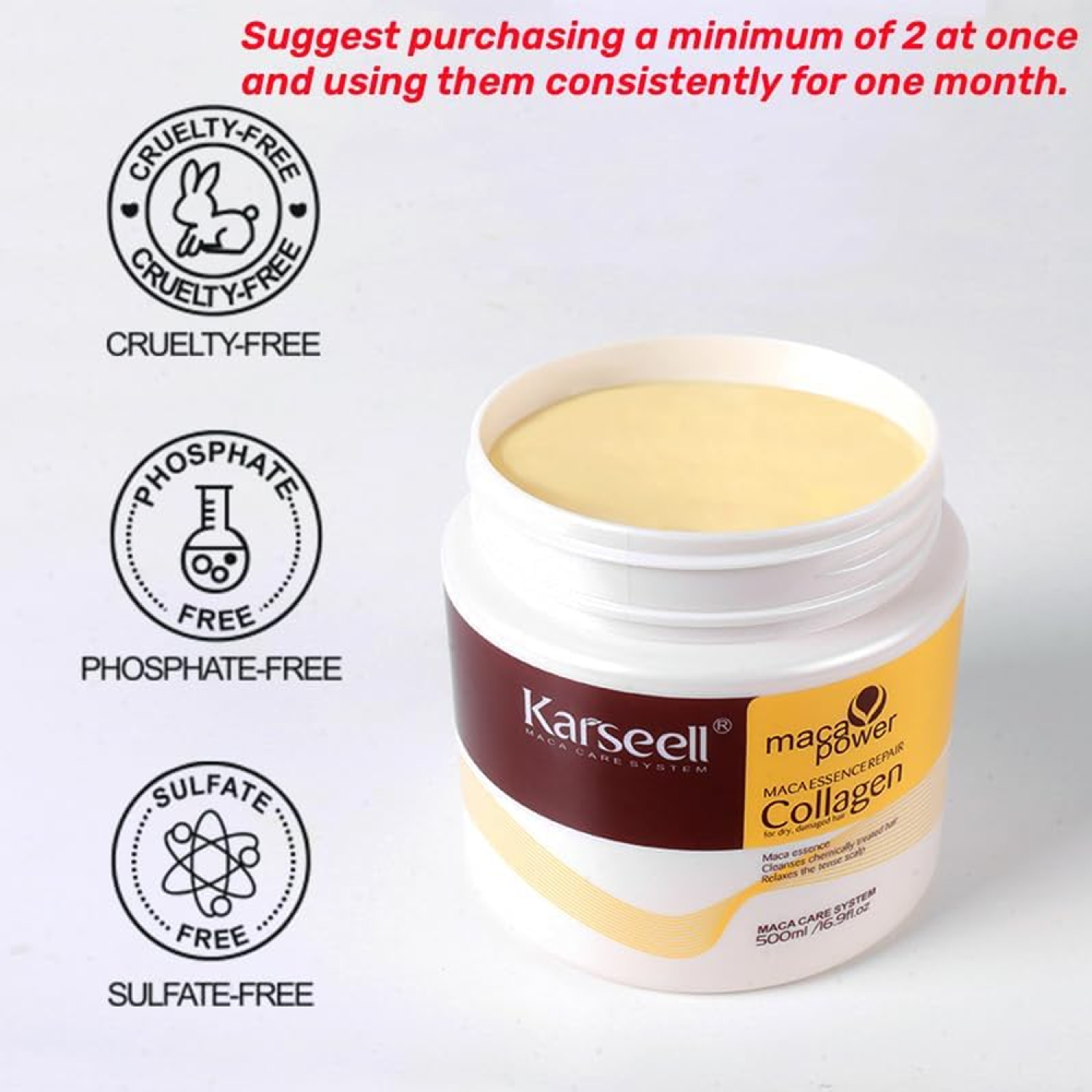 Karseell Collagen Hair Treatment Mask for Dry and Damaged Hair - 500ml ...